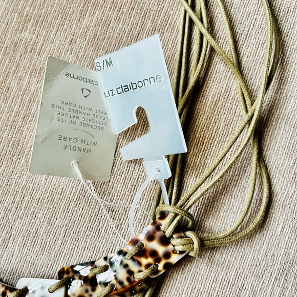 Liz Claiborne Vintage Tortoise Shell Belt - Picture 3 of 4